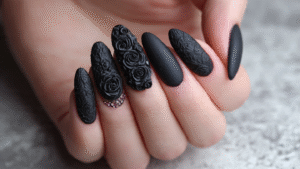 black nail ideas Naily.site