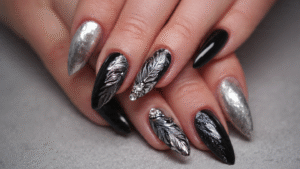 black nail ideas Naily.site