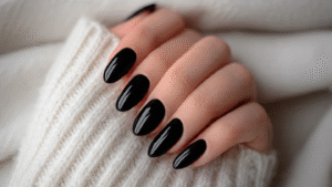 black nail ideas Naily.site